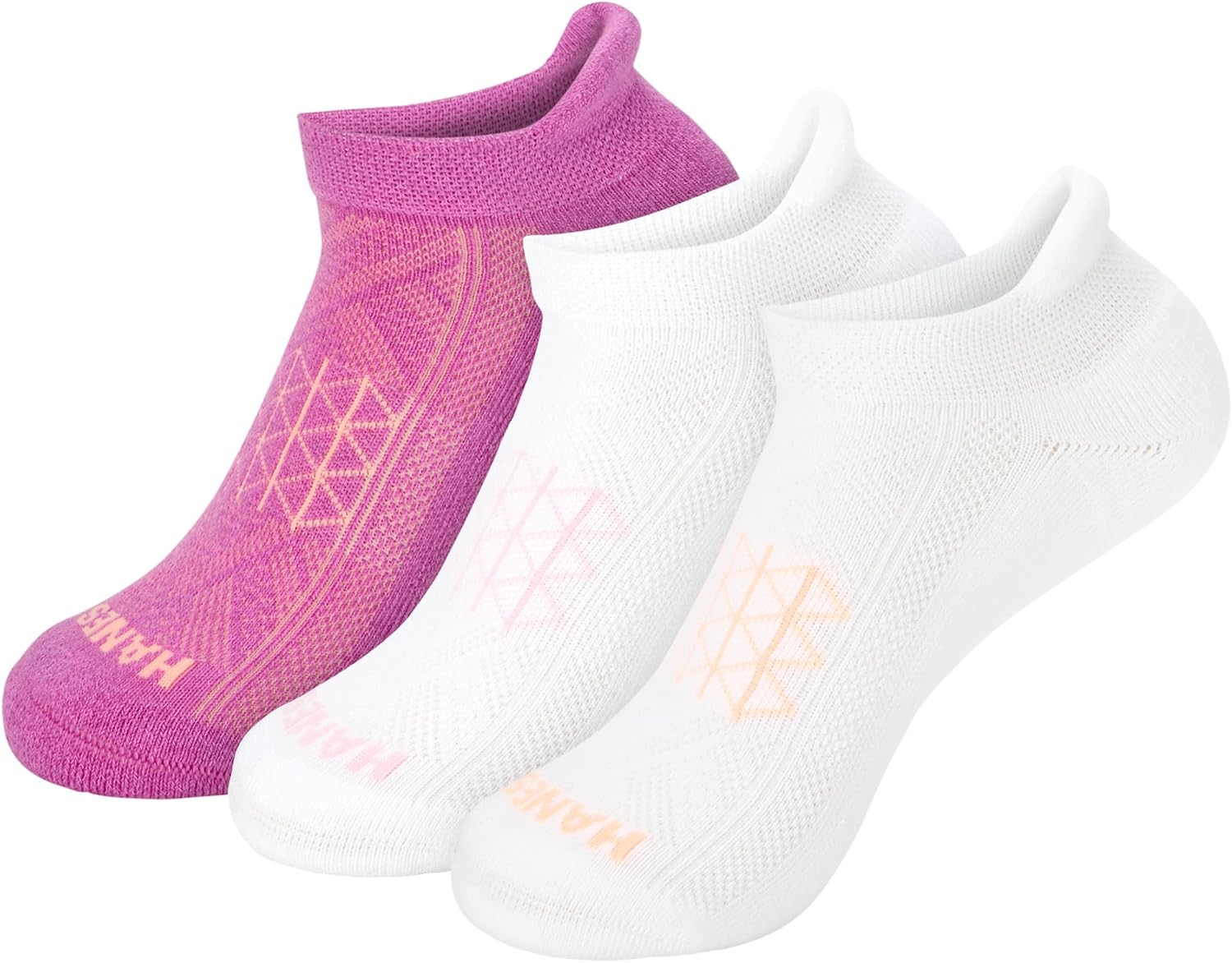 Hanes Women's No Show Running Socks, Absolute Run Socks, Breathable No Show Tab Socks for Running, 4-pack