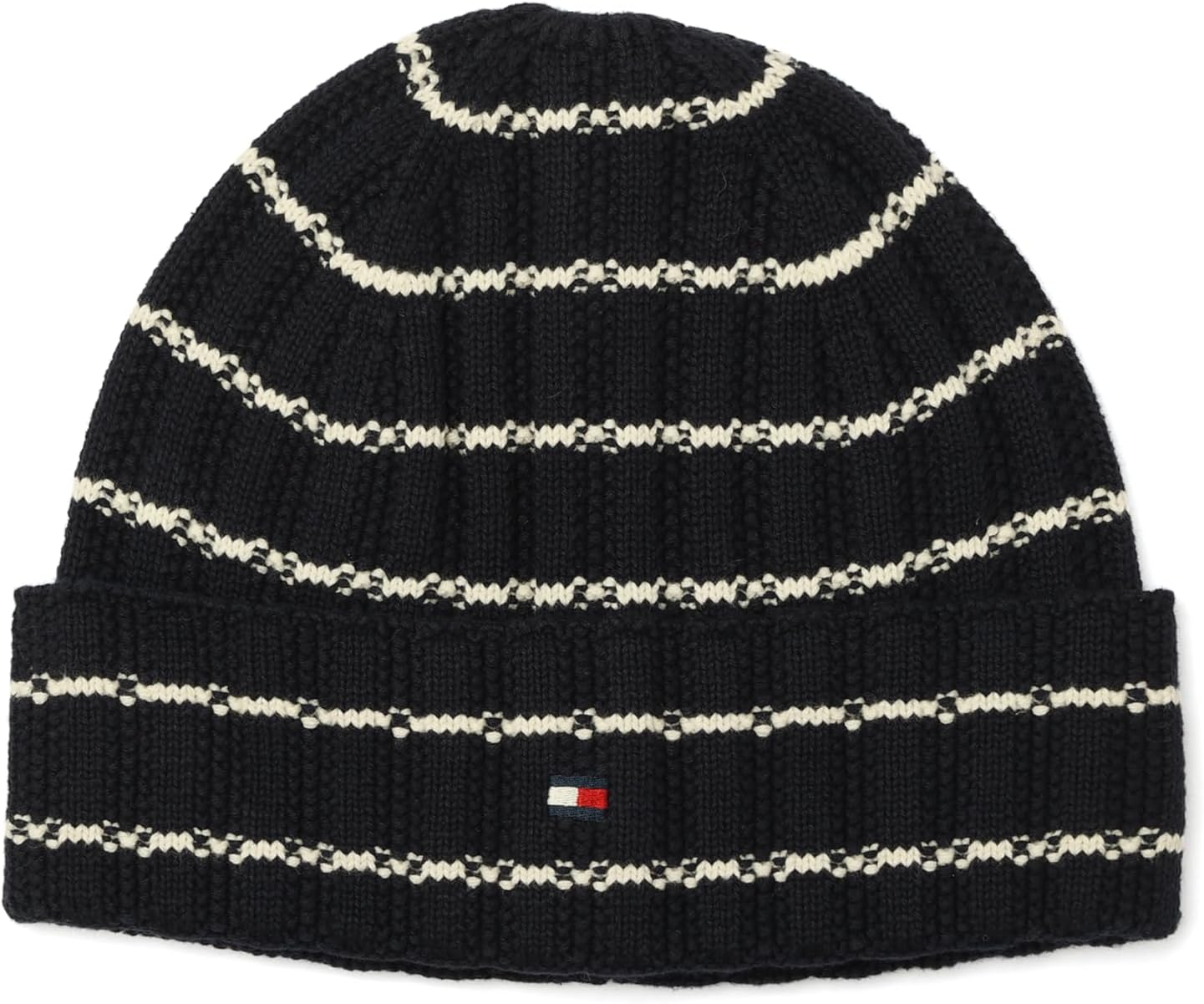 Tommy Hilfiger Mens Texture Rib Stripe Cuff Hat - Image 2