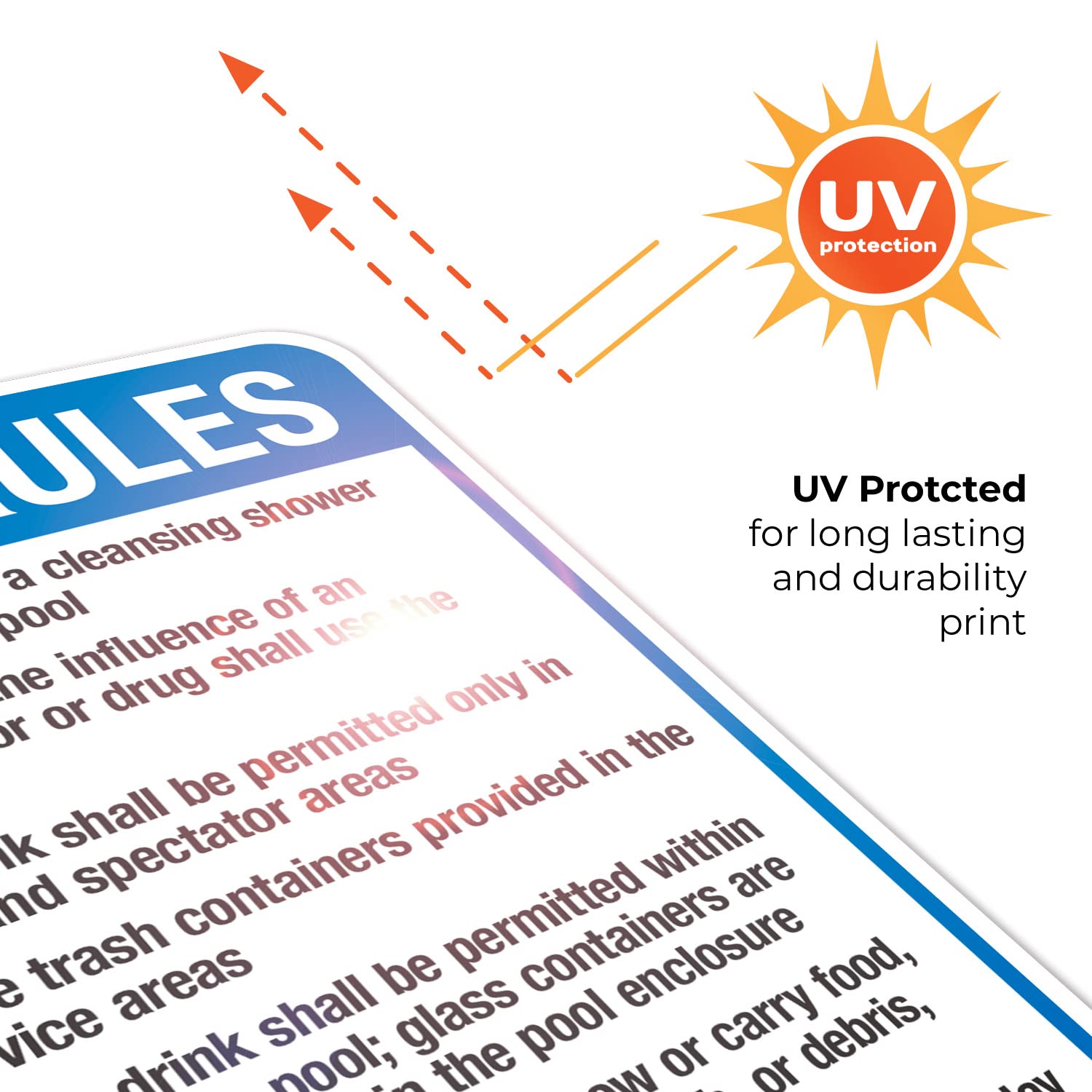 New Mexico Pool Rules Sign, Complies with State of New Mexico Pool Safety Code, 18x24 Inches, 55 mil Thick HDPS (high Density polystyrene), Made in USA