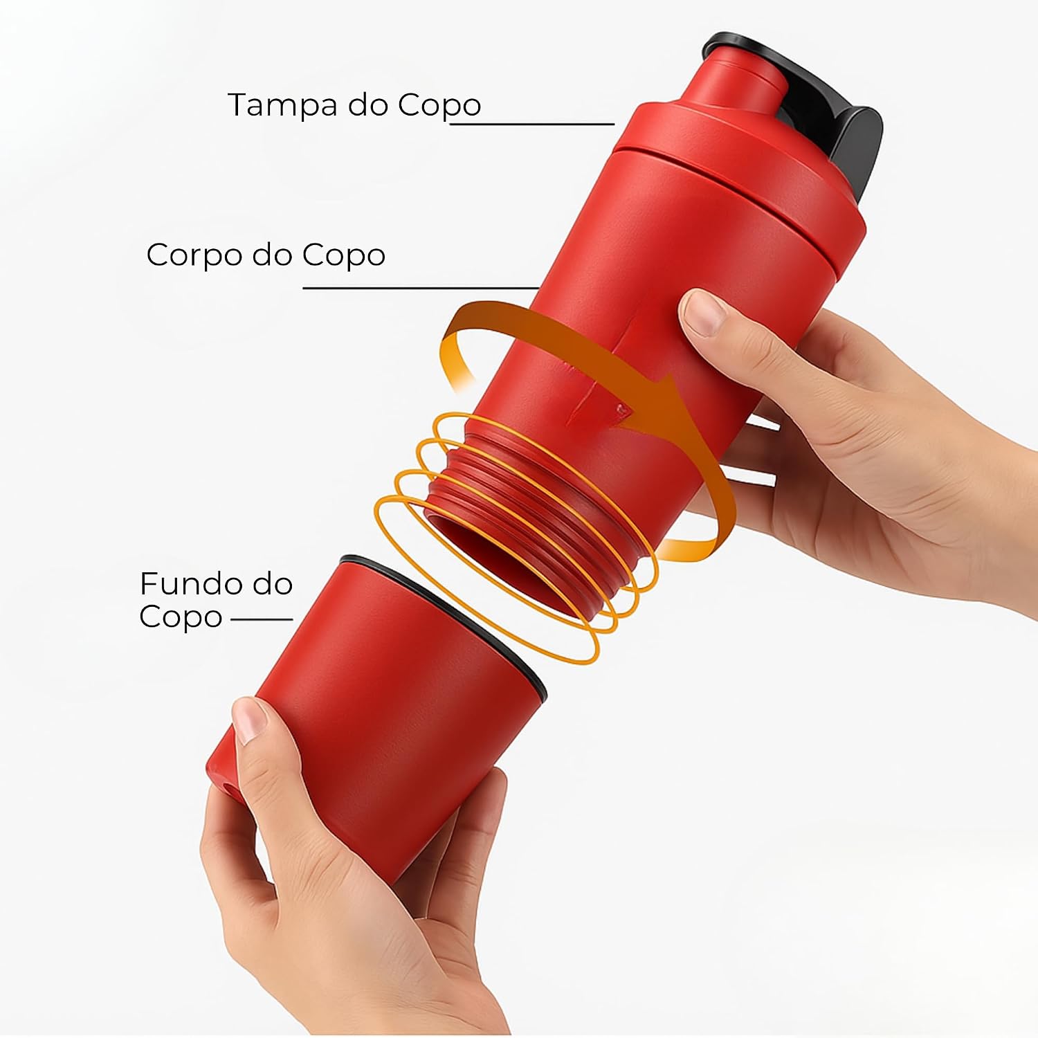 Coqueteleira Aço Inox 600ml com Compartimento Inferior ELLYM NUTRITION Misturador Ideal Shakes (Preto) Coqueteleira Aço Inox 600ml com Compartimento Inferior ELLYM NUTRITION Misturador Ideal Shakes (Preto)