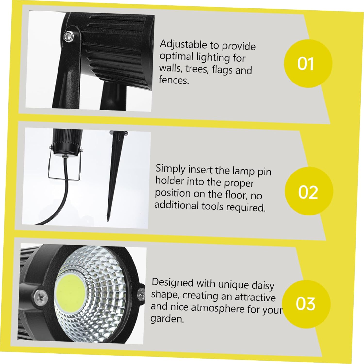 10pcs Decorative In-ground Led Lights Outdoor Lawn Stick Lamps for Pathways Gardens Patios and Decks Easy Installation and Bright Illumination