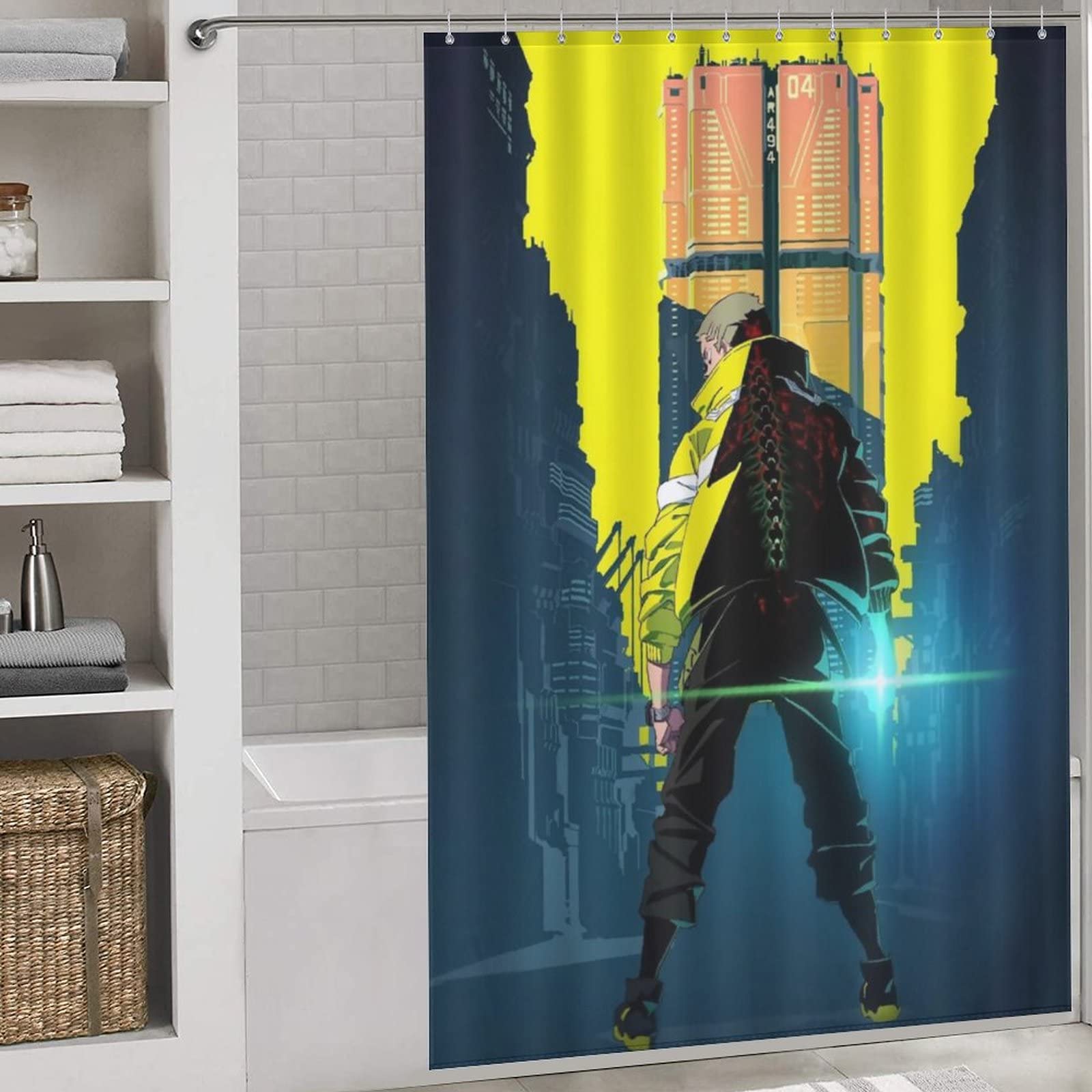 Amazon｜サイバーパンク2077（Cyberpunk 2077） シャワーカーテン