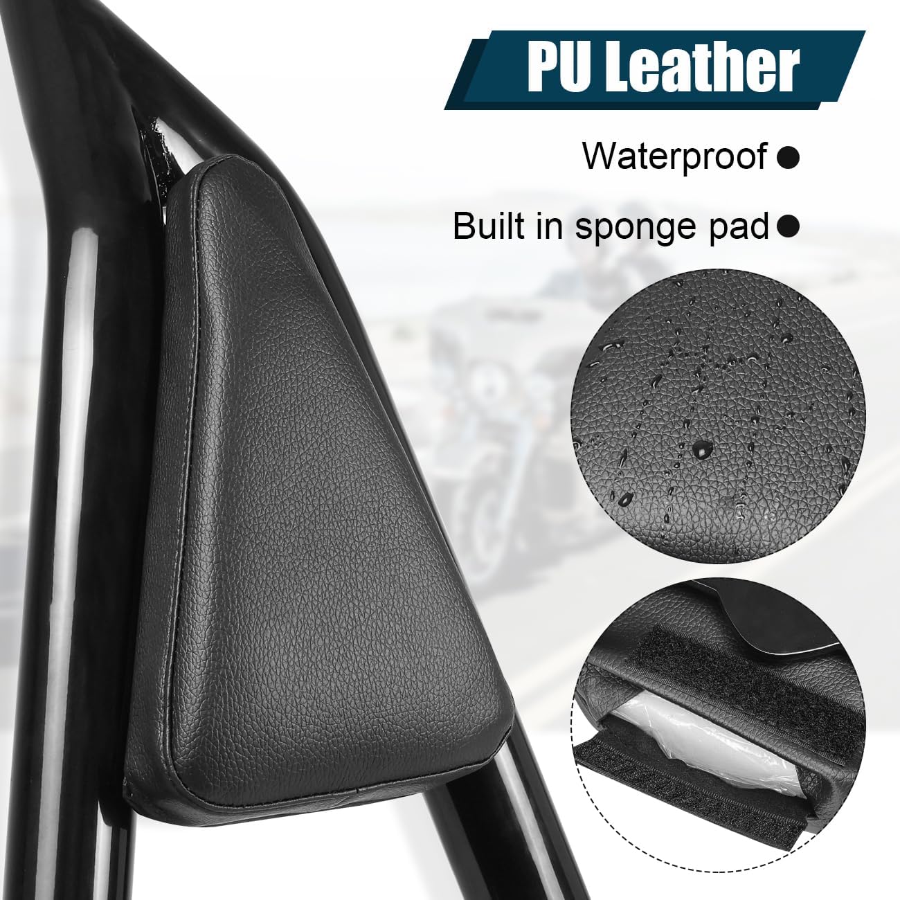 Detachable Passenger Backrest Sissy Bar Luggage Rack 4 Point Docking Hardware Rotary Docking Latch Clips Compatible With For 2014-2024 Harley Touring Road King Street Glide Electra Road Glide