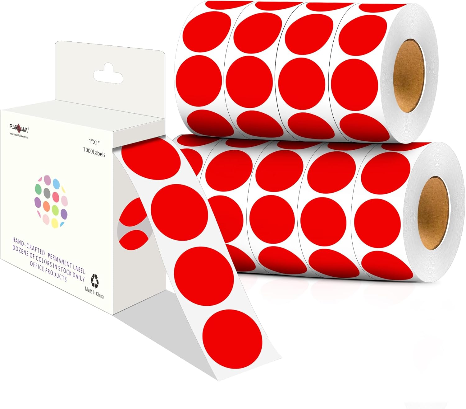 Amazon.com: PARLAIM 1 Inch Round Color-Code Dot Stickers,10000per/10 ...