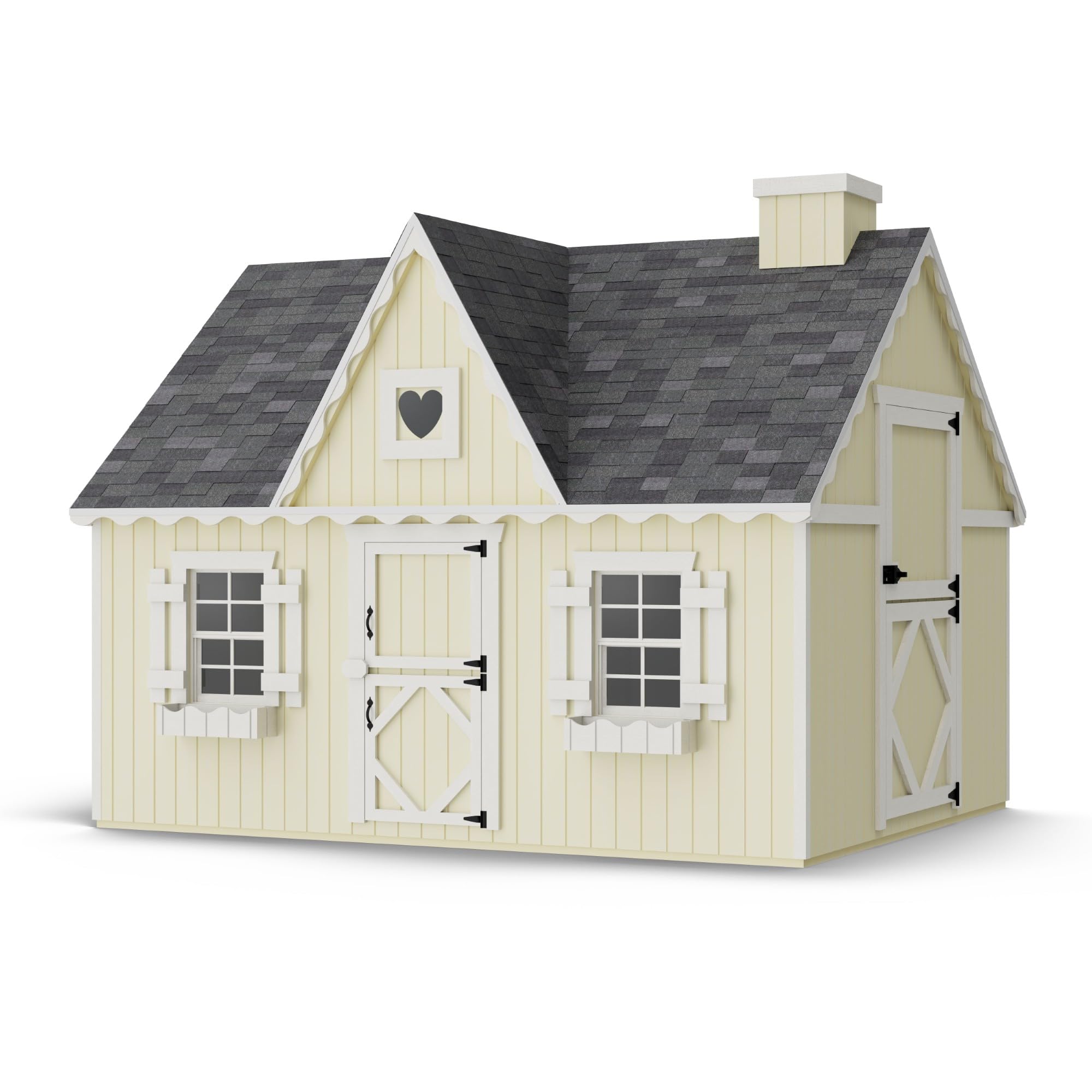 8x10 Victorian Playhouse with Floor, Outdoor Wood Do-It-Yourself Kit