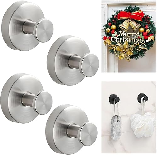 Miniatura 10 de Ganchos de ventosa para coronas en vidrio, ganchos de ventosa sin taladrar para ducha, colgador de corona para puerta delantera, ganchos de metal