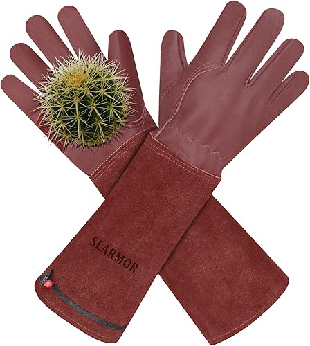 Guantes largos de jardinería para mujeres/hombres - A prueba de espinas, poda de rosas de trabajo pesado, guantelete, mejores regalos de jardín para