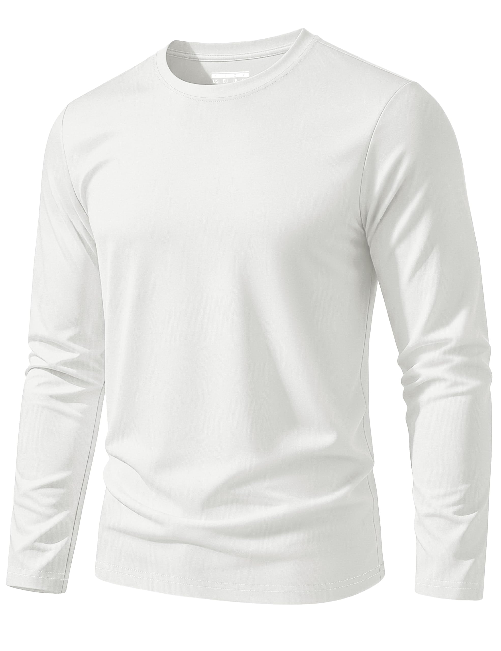TACVASEN Langarmshirt Herren Baumwolle Longsleeve Basic T-Shirt Regular Fit | Langarm Shirts, Rundhals Longshirt, Weiche Men's T Shirt, Freizeit Oberteil, Herbst Tops Regular Fit Frühling Long Sleeve