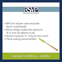 Vista 6 de RSVP International Kitchen Tool Collection - Espátula delgada, 11.75 pulgadas, color verde