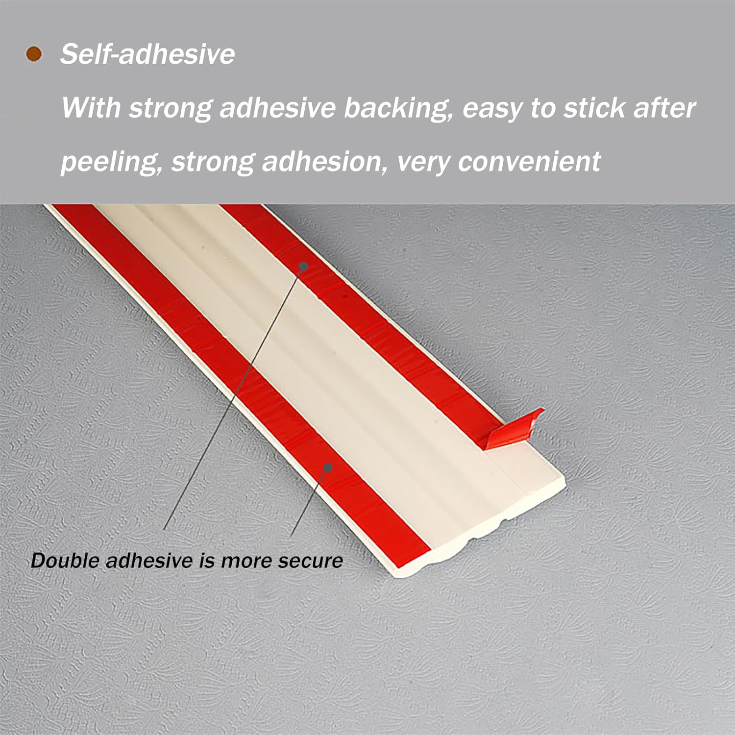 Baseboard Trim Flexible Floor Molding 16.4Ft × 3.74inch Easy Installation for Cover The Crevices Floor Corner,White