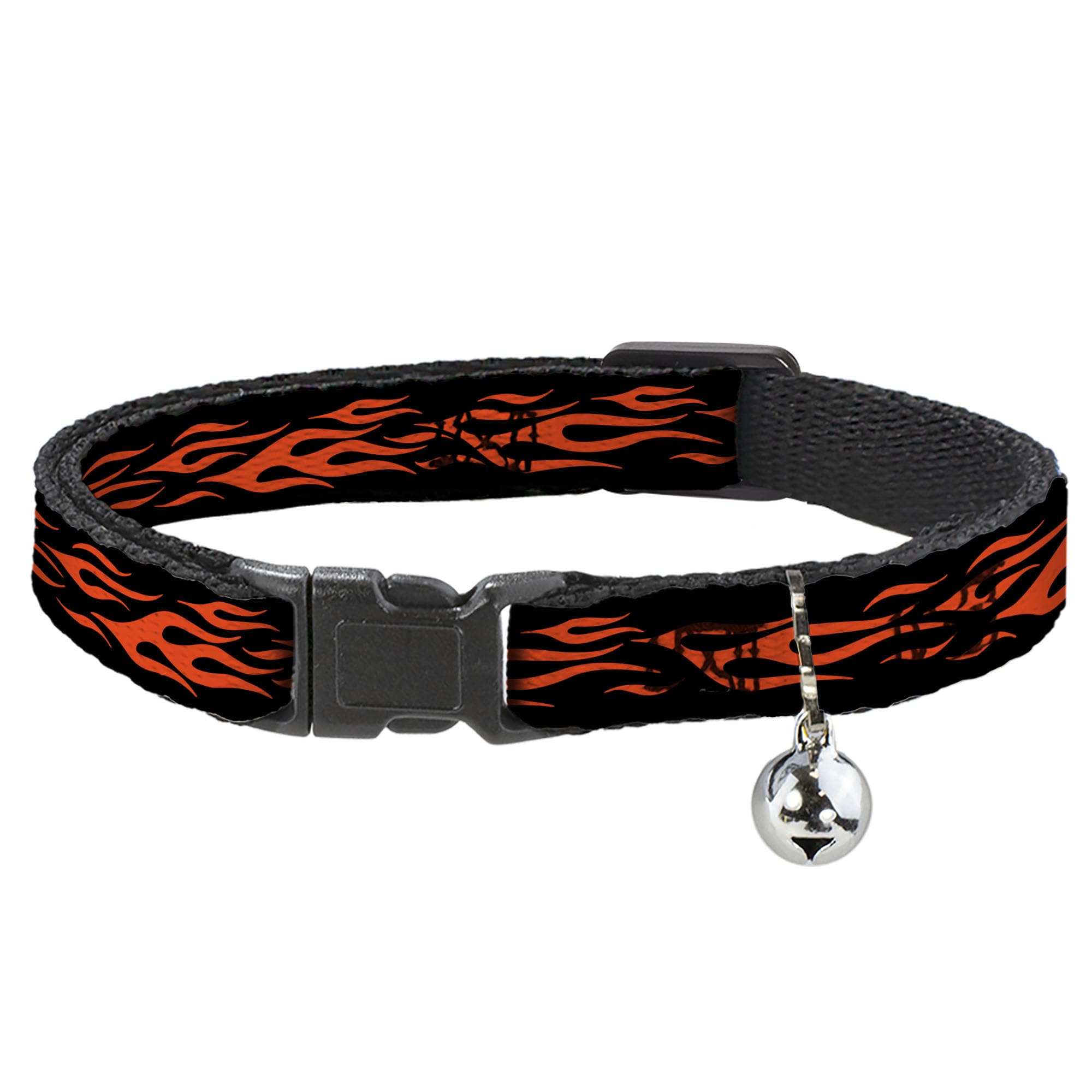 Collar de gato Breakaway Flame Orange Buckle-Down ajustable de 8 a 12 pulgadas