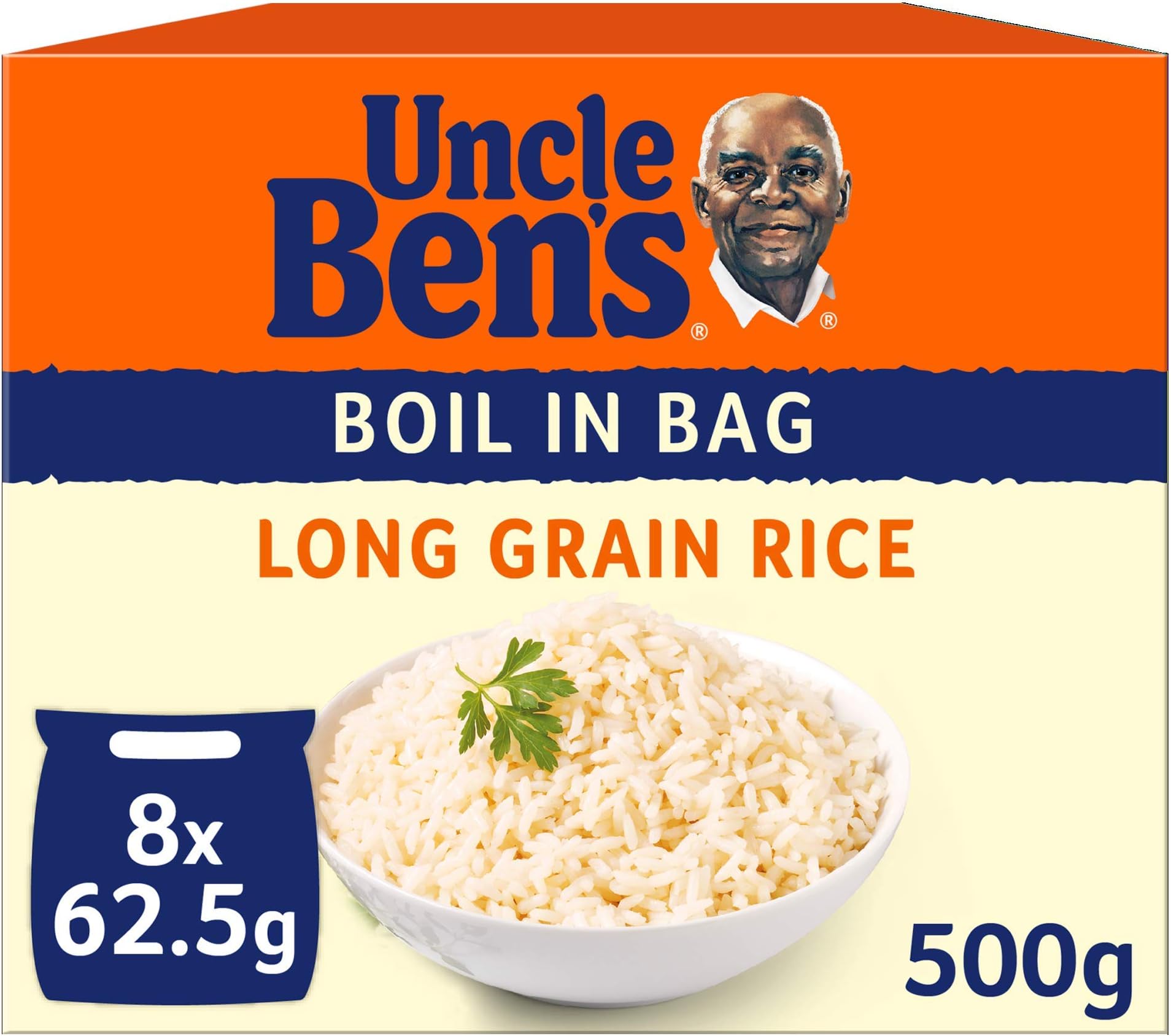Boil in Bag Long Grain Rice (8x62.5g)