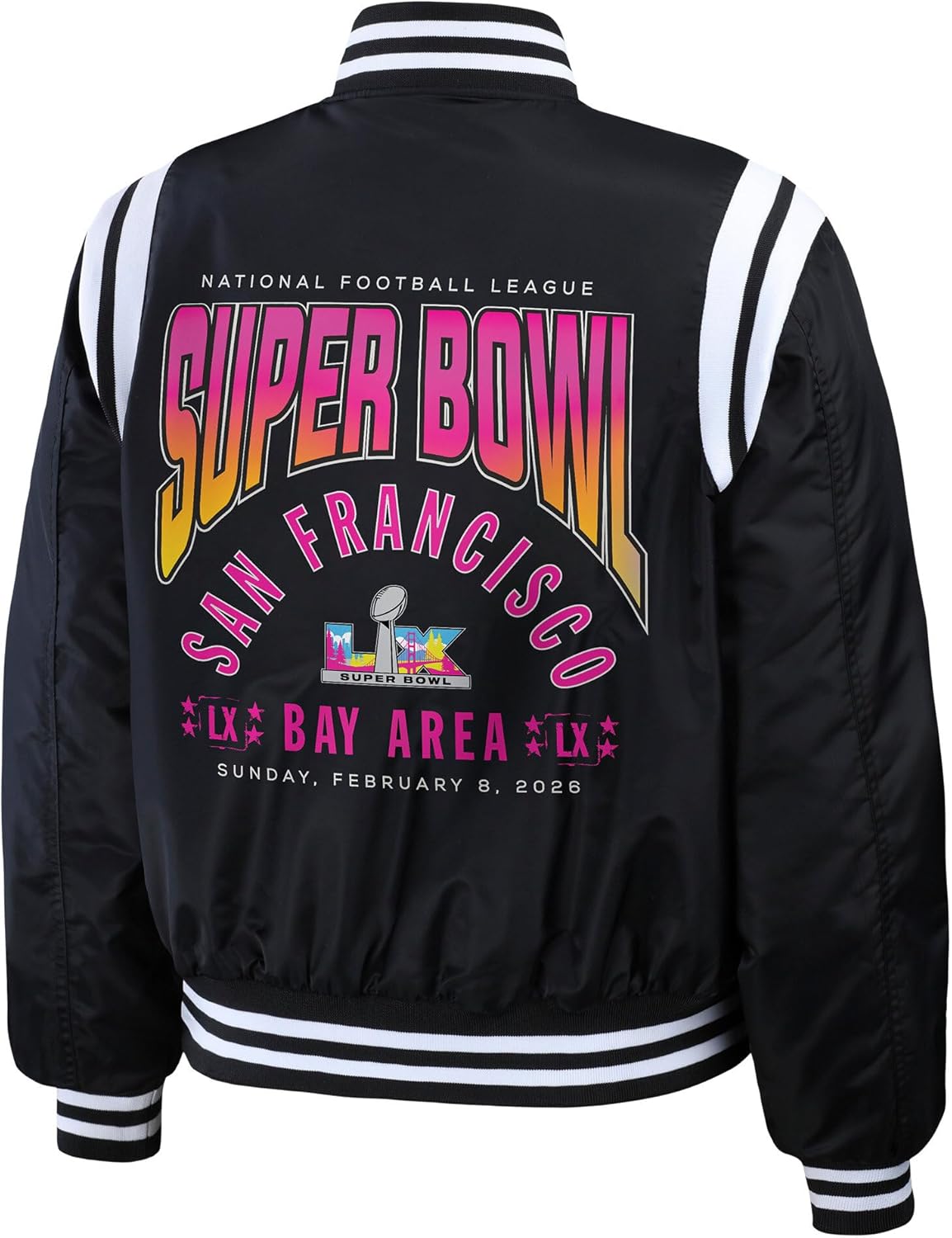 WEAR by Erin Andrews Women's Super Bowl LX Full-Snap Bomber Jacket