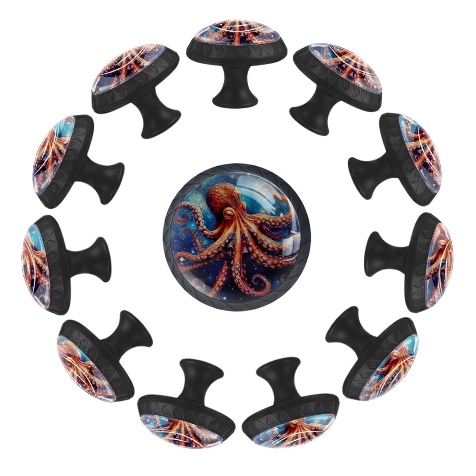 Bouton de tiroir pieuvre en cristal lot de 12 boutons ronds pour rénover sans effort