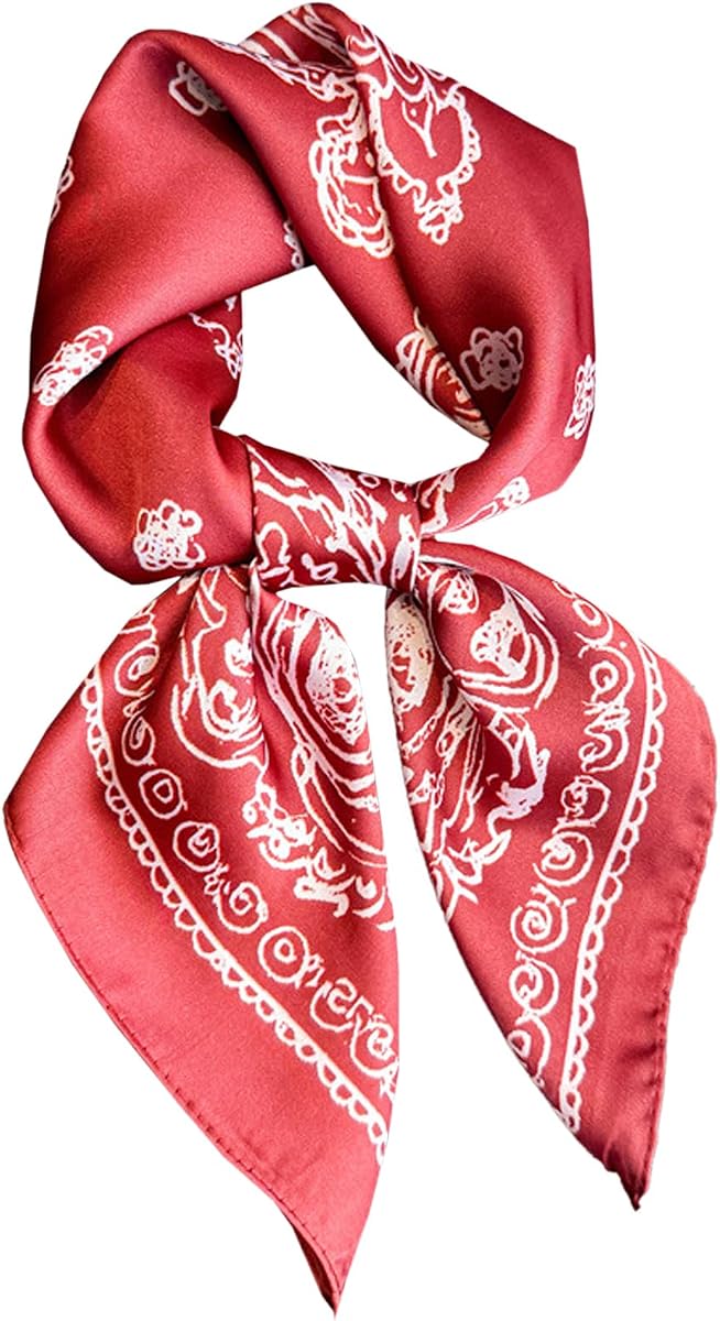 Satin Silk Square Medium Scarfs for Women Hair Scarves Wraps Headscarf for Sleeping Handbags Scarf