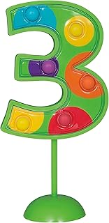 Amscan Number 3 Flashing Party Cake Decoration-4.5