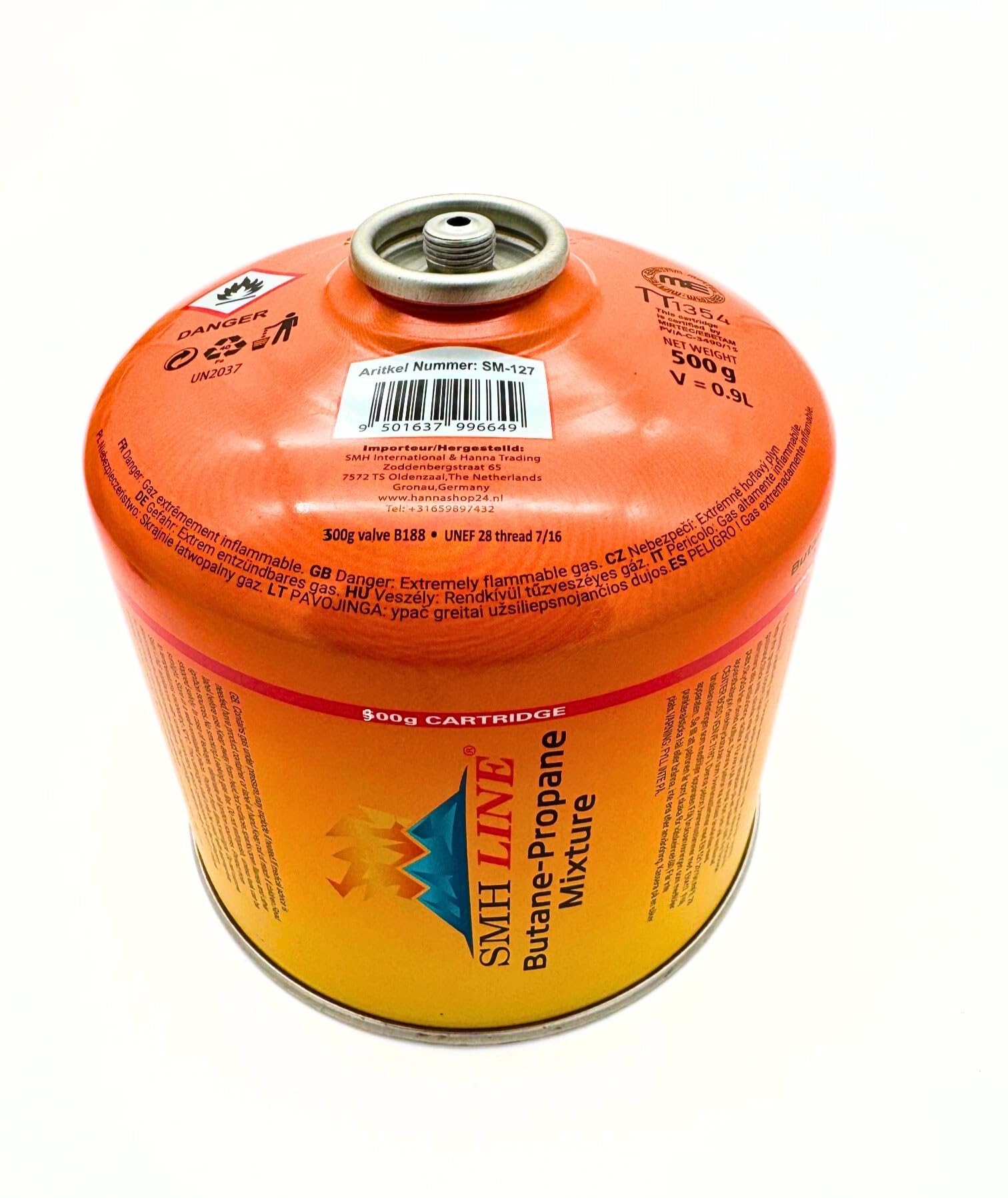Elico, 8 cartucce a vite da 300 g, filettatura universale 7/16, cartuccia a gas, cartuccia valvola EN 417, con filettatura, bruciatore Bunsen, butano, propano, mix di fornelli da campeggio, fornello a