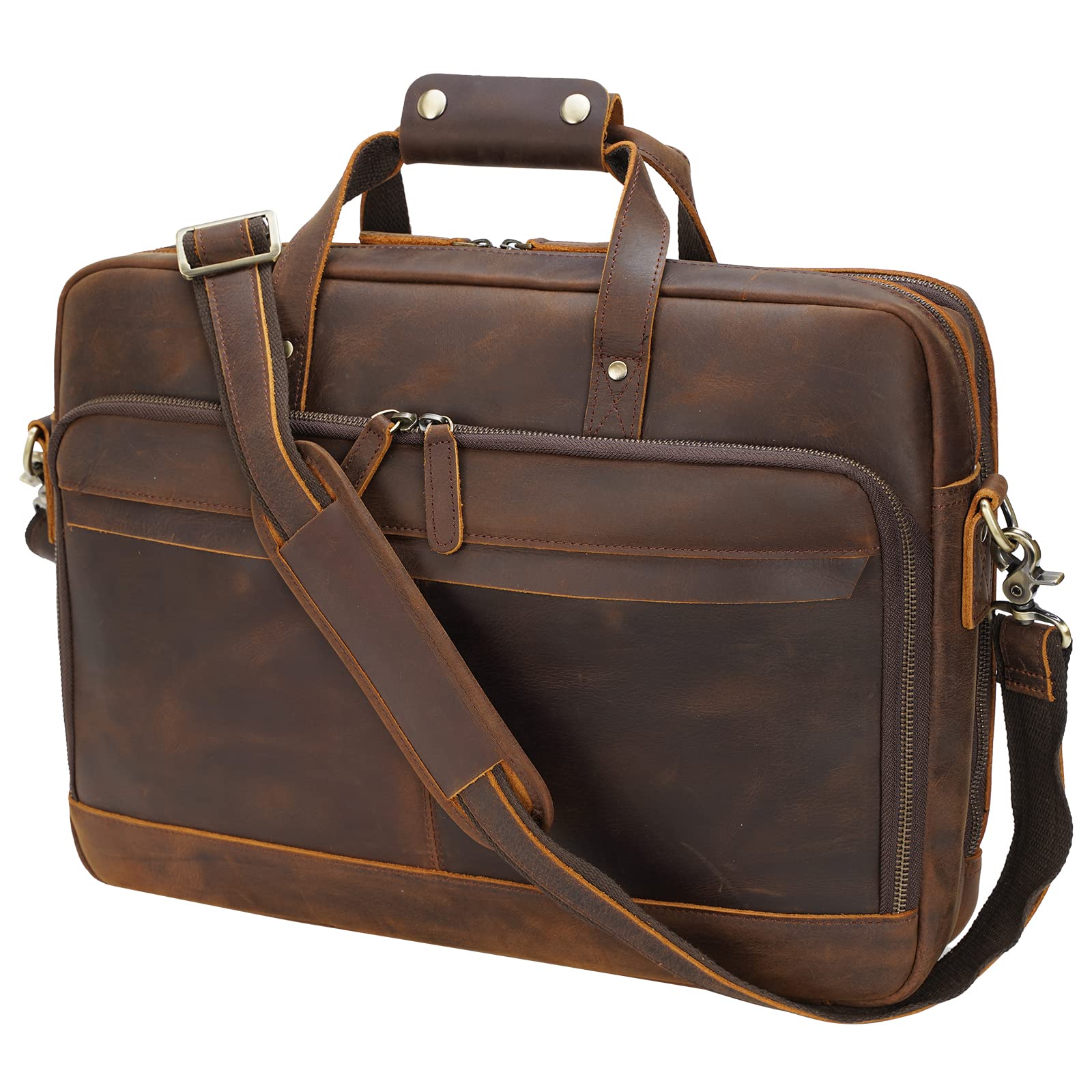 Tidingleather Briefcase For Men 17 Inch Laptop Bag Large Business