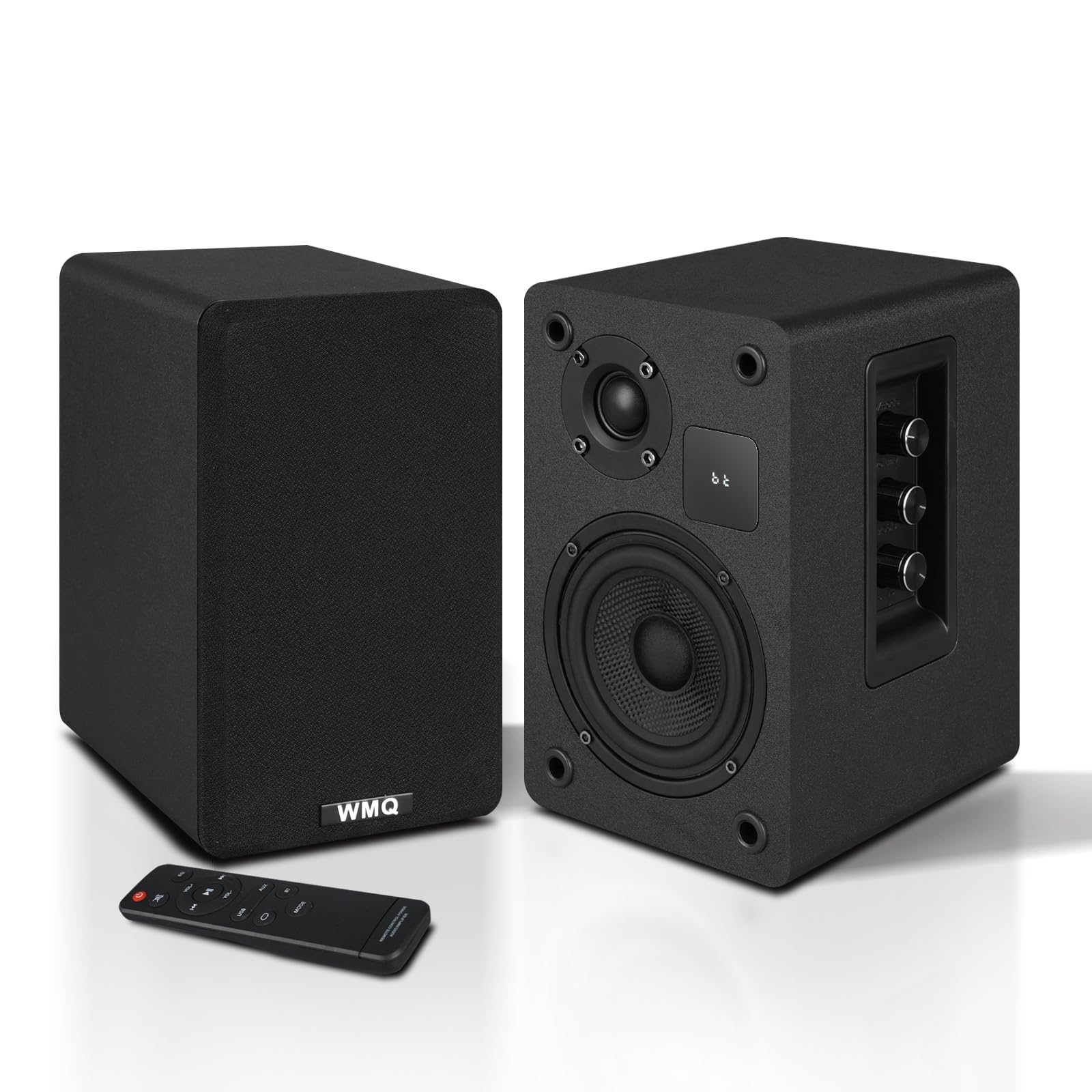 Active Bookshelf Speaker, 4-inch woofer and 1-inch Tweeter (Black)-image-48