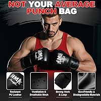 Vista 5 de Punching Bag Set for Adults, 4FT Heavy Boxing Bag Set with 12 OZ Boxing Gloves, Suitable for MMA Karate Kickboxing Boxing Muay Thai Training at Home