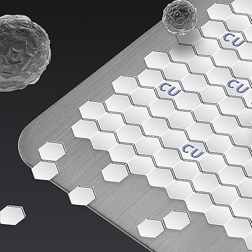 Miniatura 7 de , 304 tablas de cortar de doble cara de acero inoxidable Tabla de hornear Tabla de repostería para cocina, carne, verduras, pan, alfombrillas de