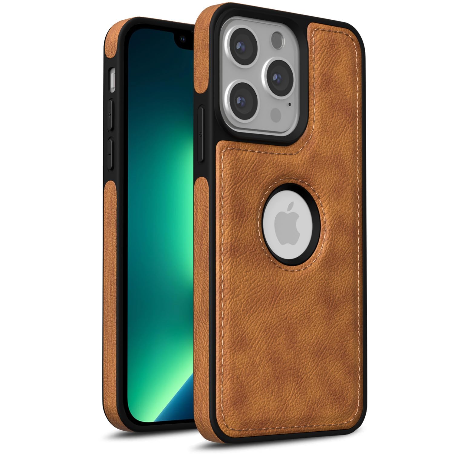 Pikkme Back Cover | Flexible Pu Leather | Full Camera Protection | Raised Edges | Super Soft-Touch | Bumper Case for iPhone 13 Pro (Brown) (B0BBDWMTFT) Amazon Price History, Amazon Price Tracker
