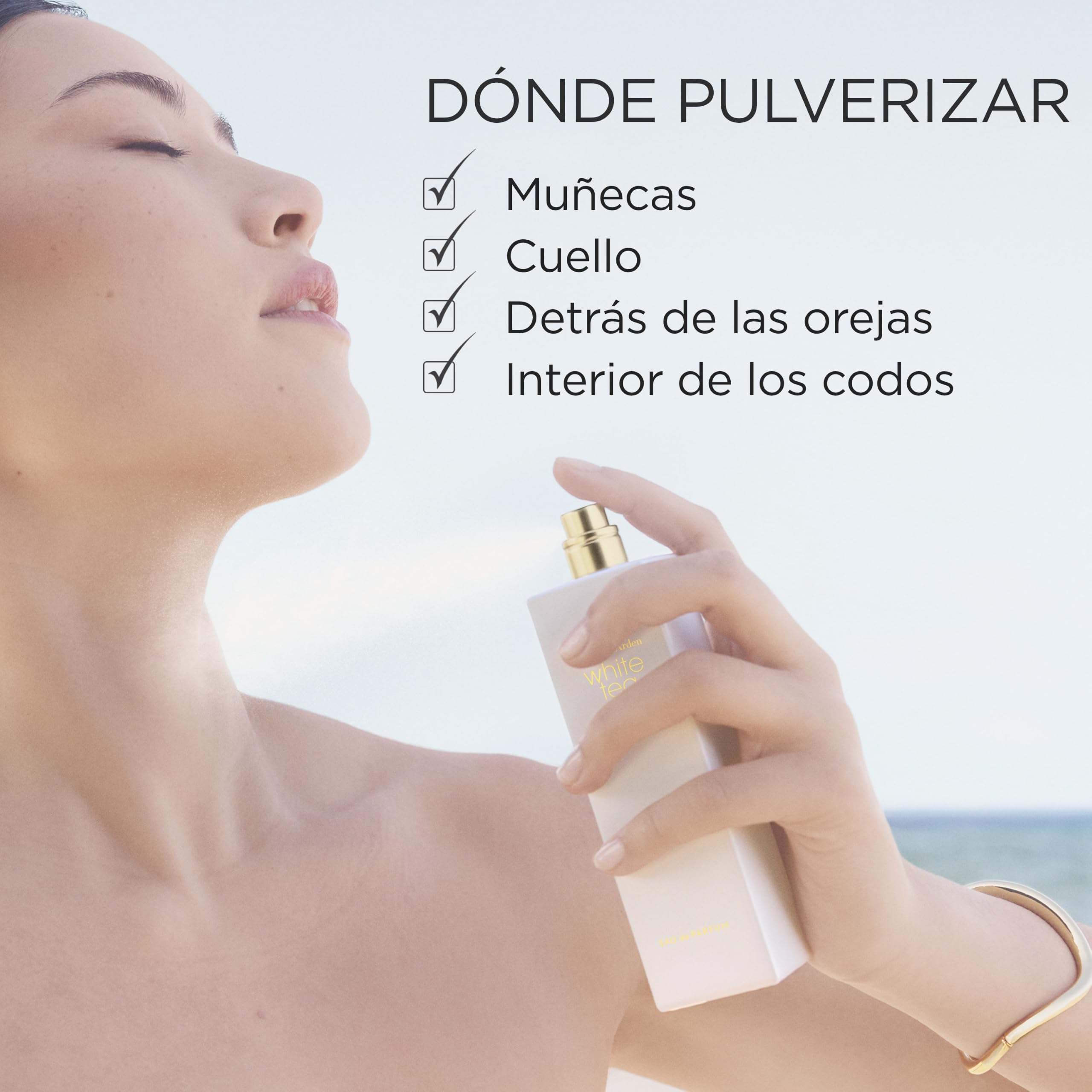 Elizabeth Arden – White Tea, Eau de Parfum, Perfume con Té Blanco y un Acorde de Brisa Marina, Perfume Floral, Aroma Fresco, Femenino y Dulce, para Mujer