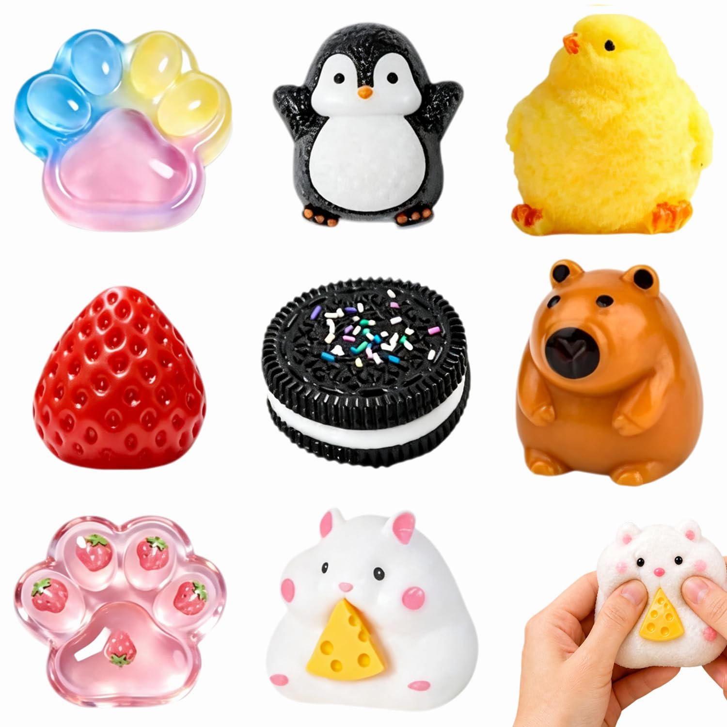 8 Pcs Taba Squishy Set, Fufu Squishy Fidget Toys for Adults