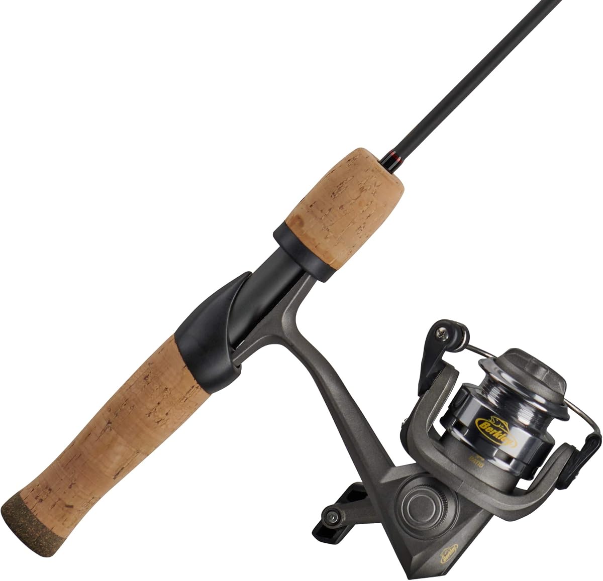 Lightning Ice Fishing Combo, Black, Grey, 28" - Medium Light - 1pc