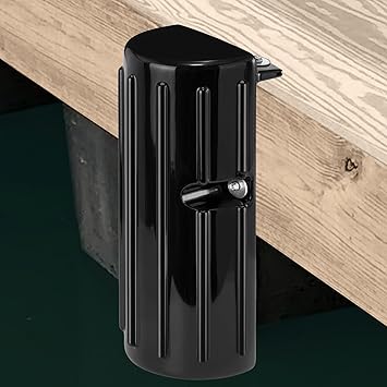 Dock Bumper Fender,Boat Dock Bumpers for Edge or Side,Marine Fender Guard Vertical Protection,Durable Construction,Include Mounting Hardware,Black