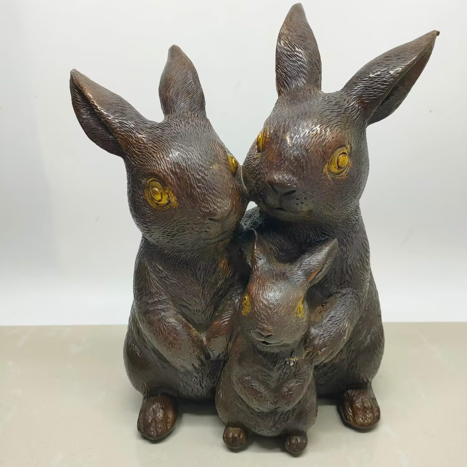 Dytartzx Pure Copper Rabbit Statue, Rabbit boss Sculpture, Home Decoration, Zodiac Rabbit Mascots