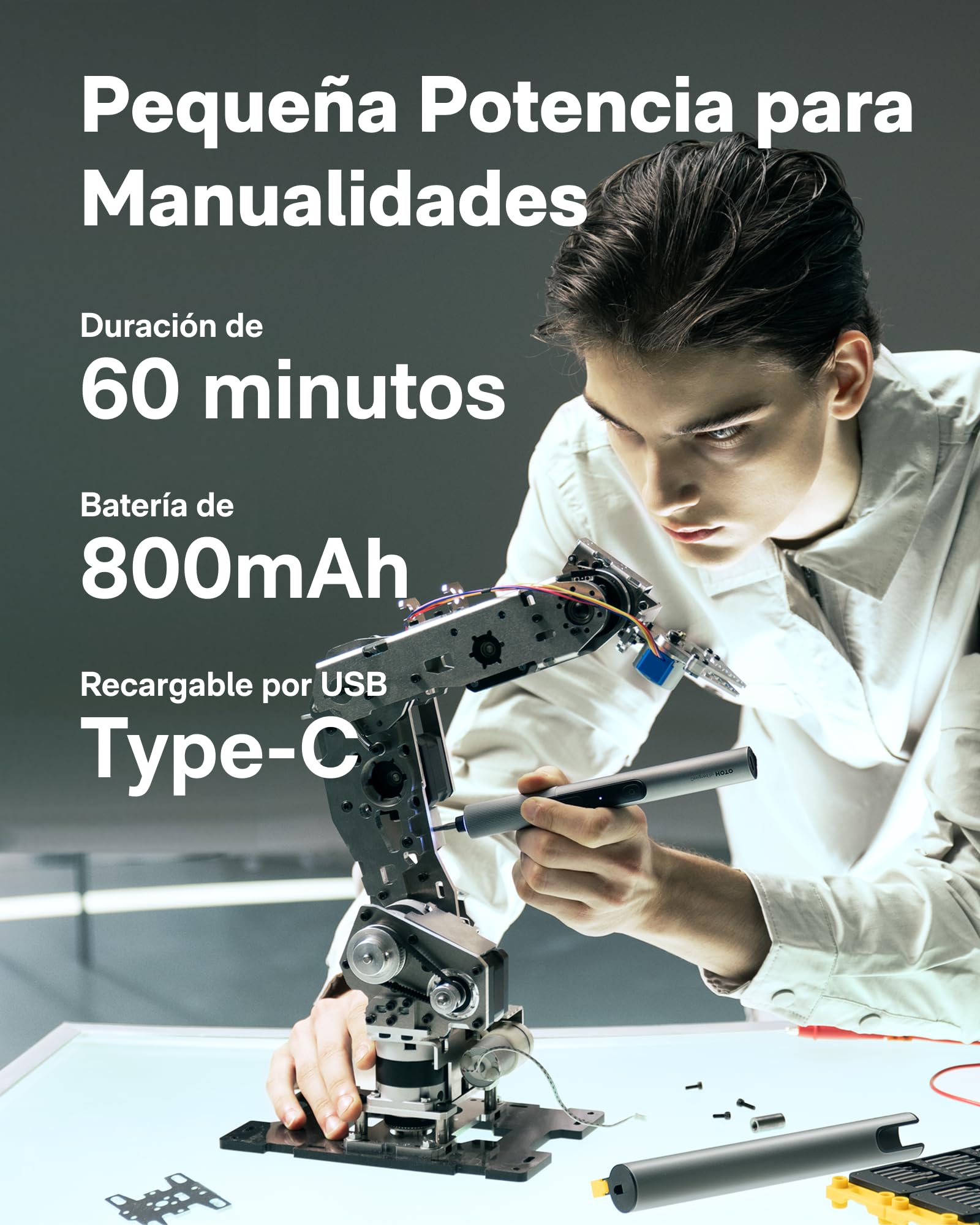 HOTO SNAPBLOQ Juego de Destornillador Eléctrico de Precisión, 56 en 1 Mini | SNAPBLOQ S-A01, 3 Torques, Kit Reparación Electrónicos: Teléfonos, Portátiles, DIY