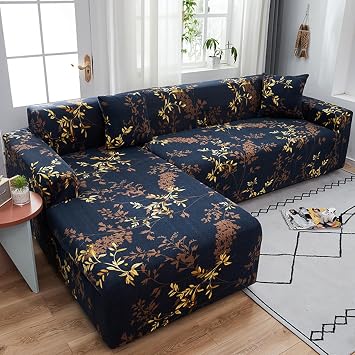 1pcs Sectional Couch Covers, Printed L-Shaped Sofa Covers, Stretch Couch Slipcovers for Sectional Sofa, Sofa SlipcoversSingle seat