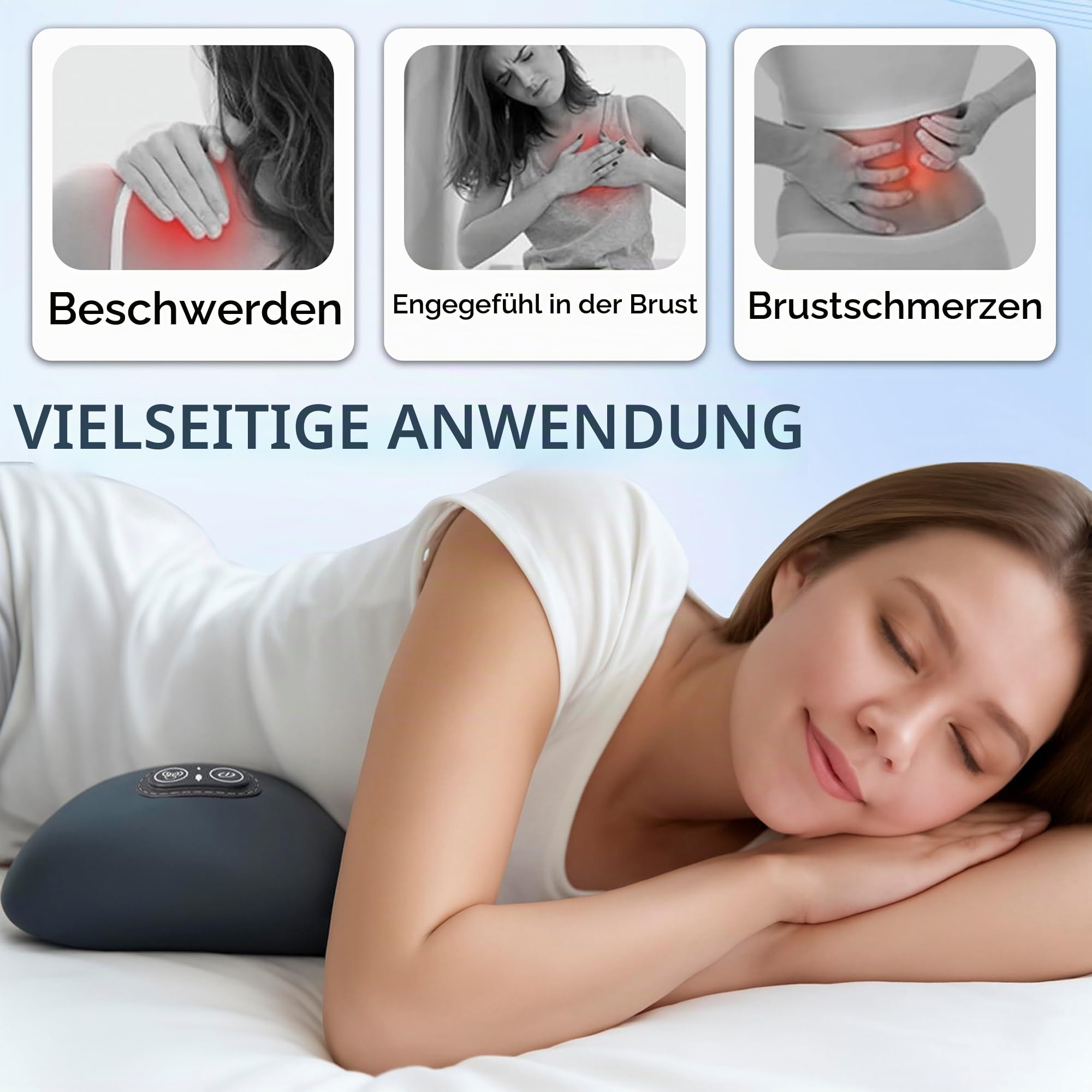 WirbelSanft - WirbelWohl Pro, Elektrisches Massagegerät mit Wärme, Vibration & Lendenwirbelstütze gegen Rückenschmerzen & zur Wirbelsäulenentlastung (Dark Gray)