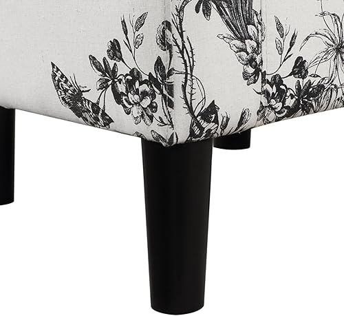 Miniatura 5 de Convenience Concepts Take a Seat Churchill - Silla decorativa con juego otomano de 26.25 pulgadas, silla clásica moderna con respaldo medio con