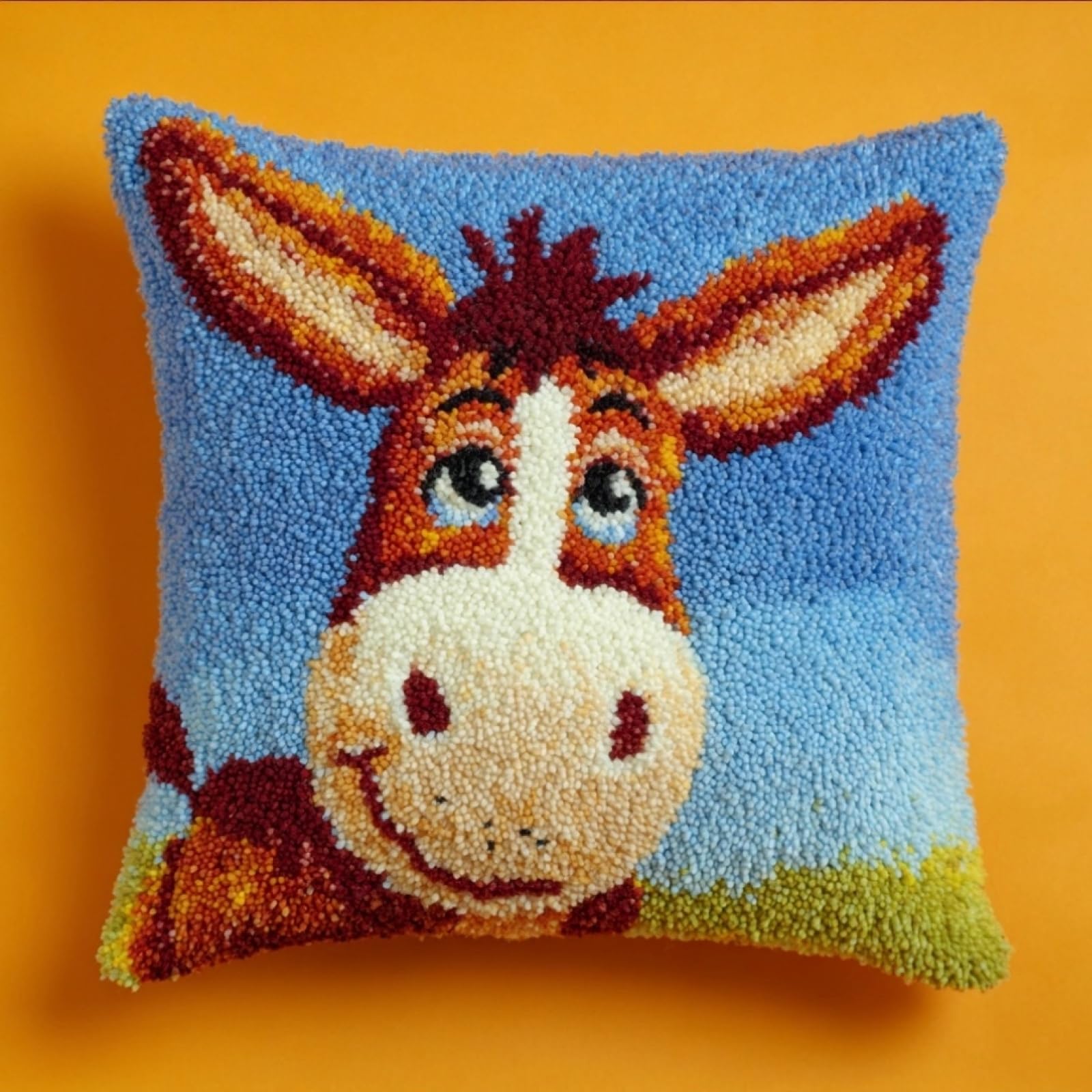 AxiangziK Latch Hook Cushion Kits for Adults,Donkey