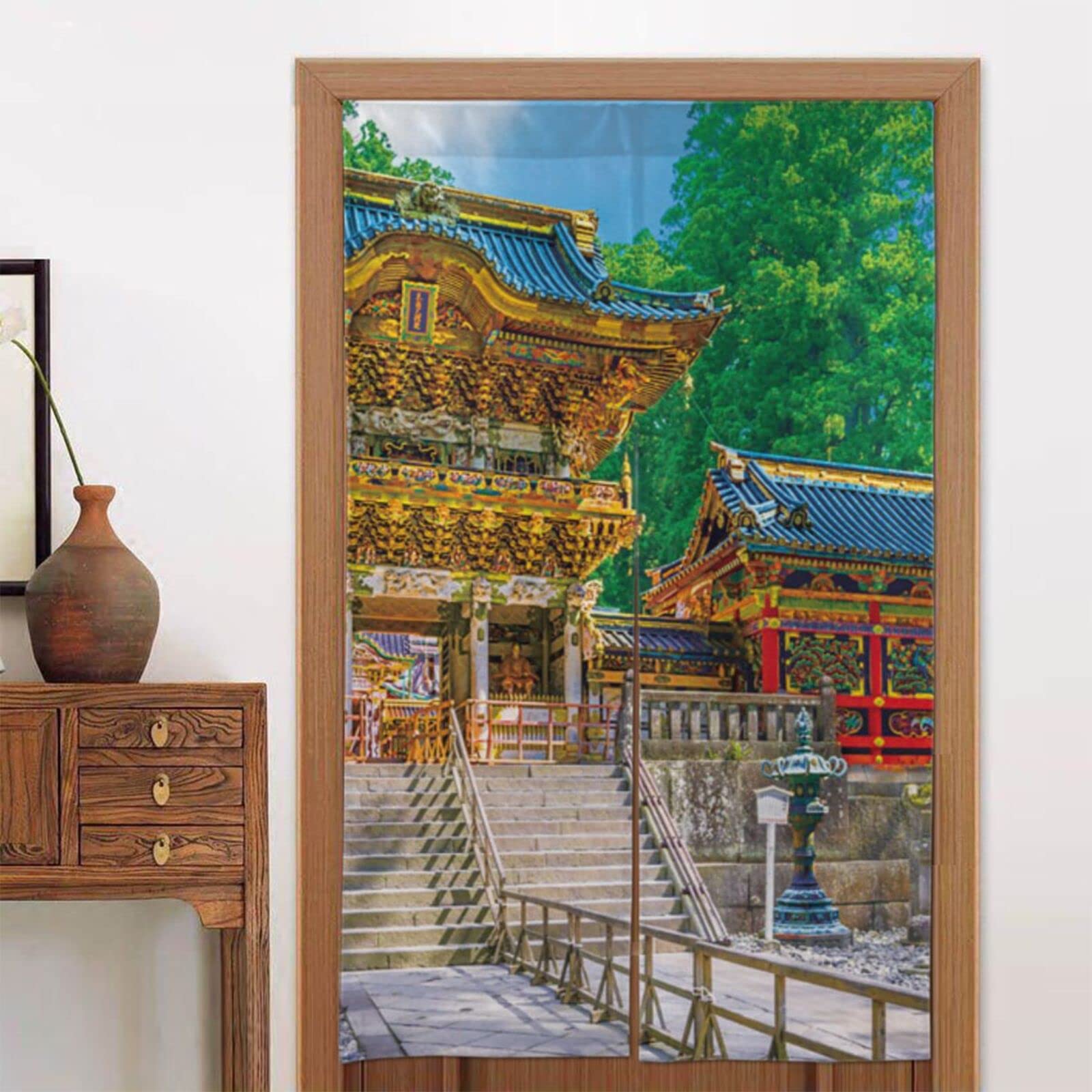 Amazon｜日光東照宮 陽明門（4） のれん おしゃれ ロング丈 86