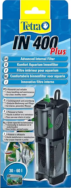 Tetra IN 400 Plus Aquarium Innenfilter - Mechanische, biologische, chemische Filterung für 30-60 Liter