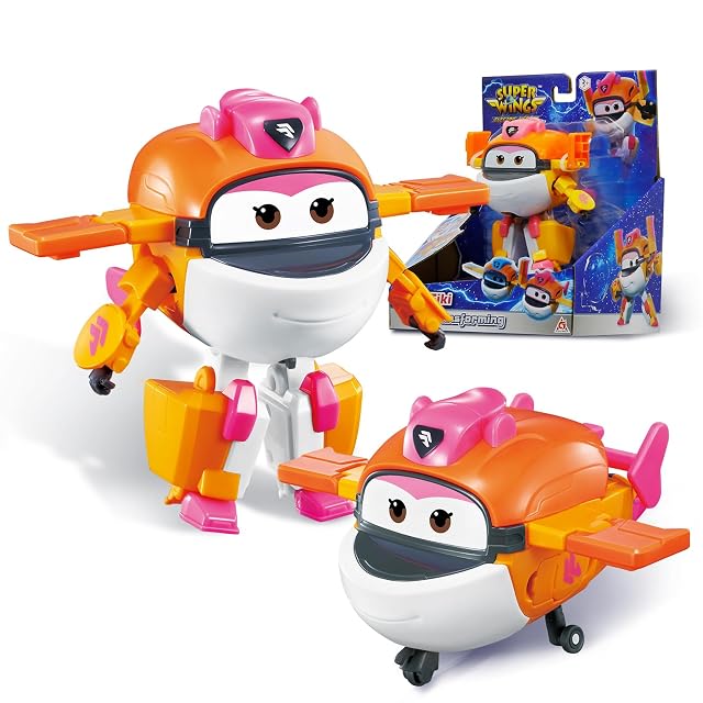 Super Wings Avión Transforming Supercharged Tiki, Altura Aprox. 12,7 cm