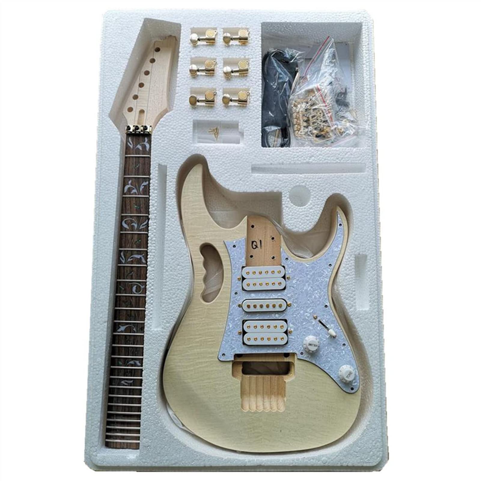 TSTS Majsterkowanie Zestaw Do Gitary Elektrycznej Zestaw Niedokończony Zestaw Handcraft Gitara Elektryczna Do Gitary Basswood Maple Ciało Niedokończona gitara korpus