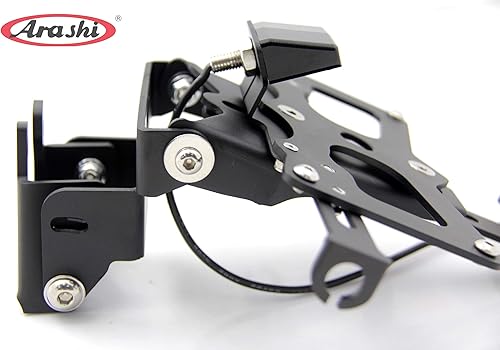 Miniatura 5 de Arashi Marcos de matrícula soporte para Yamaha MT09 FZ09 2014-2020 Accesorios de motocicleta titular eliminador de guardabarros incluye luz LED MT