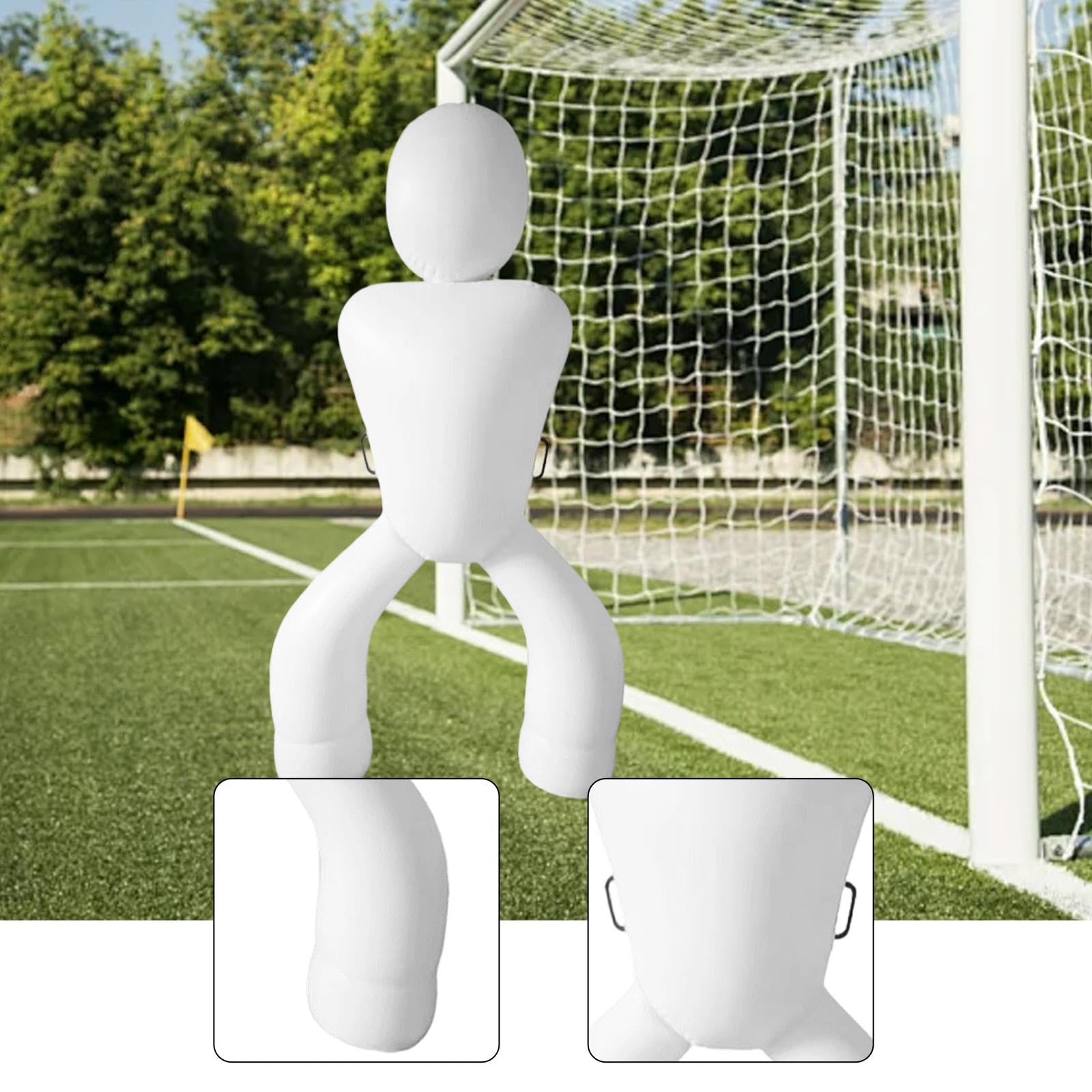 Pupazzo da Calcio Gonfiabile da 1.9 M, Manichino da Portiere in PVC, Accessori per Calcio, Manichino da Allenamento Gonfiabile Portatile, Allenamento Versatile per Calcio