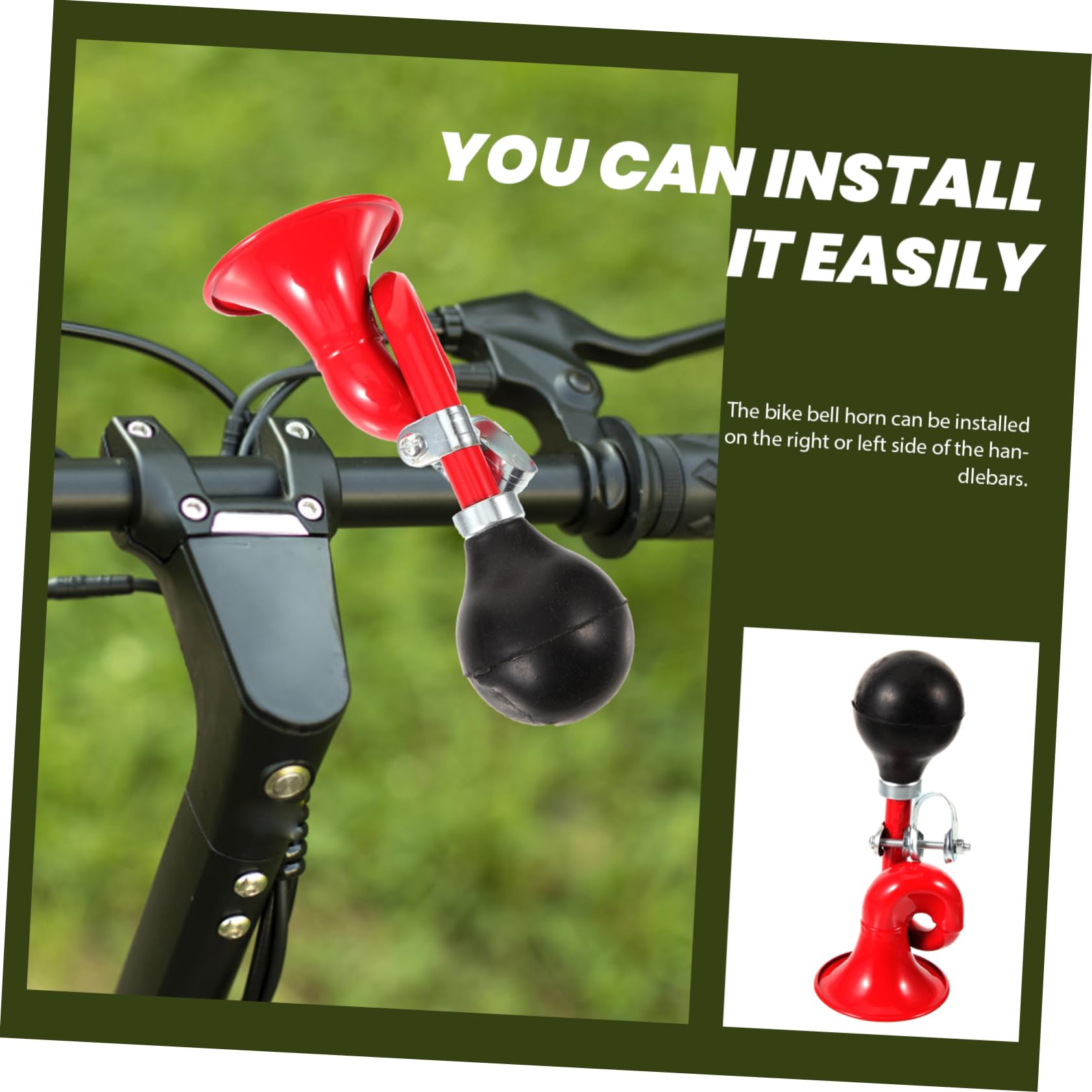 ifundom Manual Air Horn for Bikes Loud Squeeze Bike Bell for Road Mountain Bicycles Durable Easy to Install Accessory for Stylish Cycling