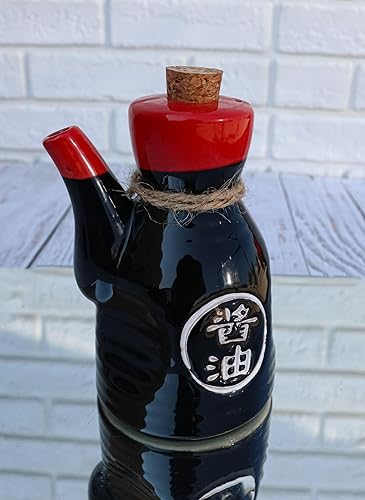 Miniatura 9 de Ebros - Paquete de 6 unidades de porcelana tradicional china japonesa asiática, suministro de vinagre Shoyu, salsa de soja, dispensador de