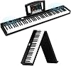 E Piano 88 Keys: TERENCE Keyboard Piano 10 W Speaker Foldable E Piano 88 Keys Semi-Weighted Keyboard Digital Piano with Bluetooth and MIDI Interface Suitable for Beginners and Professionals