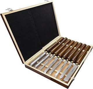 8pcs HSS Wood Turning Tools Lathe Chisel kit with Beech handle
