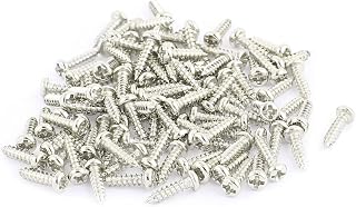 uxcell 100pcs M2 X 8mm Stainless Steel Phillips Pan Round Head Self Tapping Screws