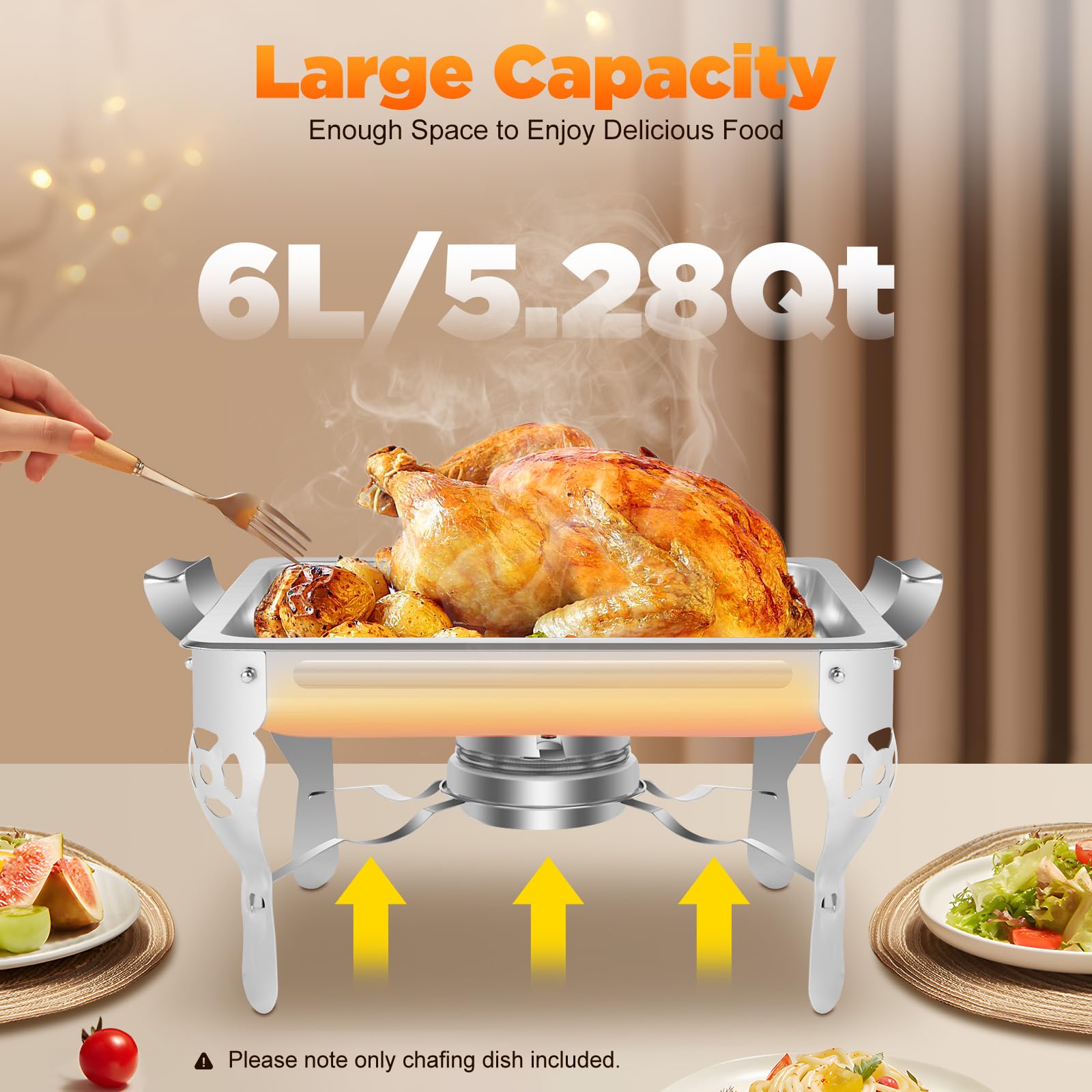 Set 2 Scaldavivande SucceBuy Rotondi 6 L In Acciaio Inox Con Coperchio, Scaldavivande Per Catering E Banchetti 5+ Persone | Leroy Merlin