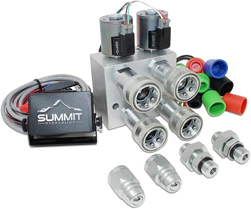 Kit multiplicador hidráulico, válvula divisordesviadora SCV con acopladores JD estilo antiguo con caja de interruptores