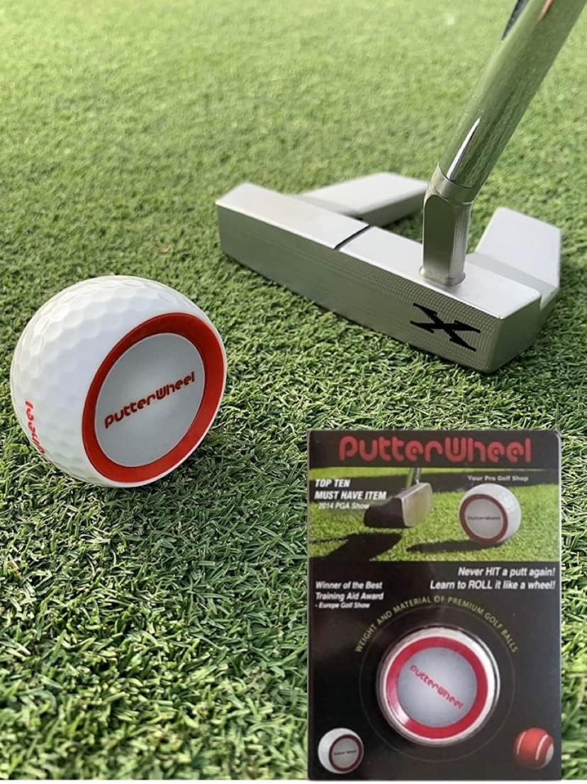 PutterWheel Golf Ball Putting Training Aid - 1 Pack - Golf Training System - Practice Green or Mat - Accuracy Trainer with Instant Feedback
